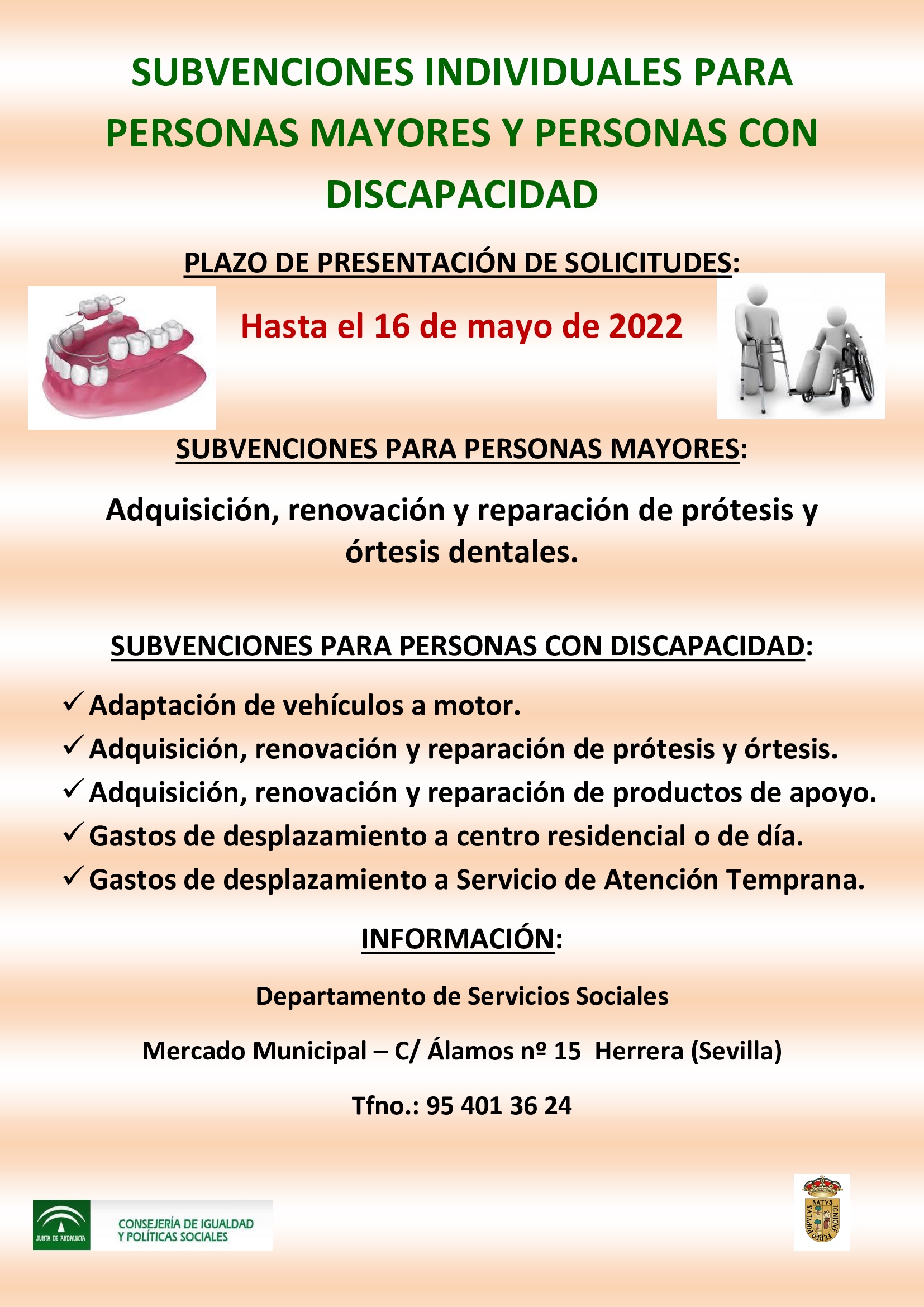 SUBVENCIONES INDIVIDUALES PARA PERSONAS MAYORES Y PERSONAS CON DISCAPACIDAD