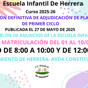 Cartel redes sociales DEFINITIVAS y MATRICULACIÓN 