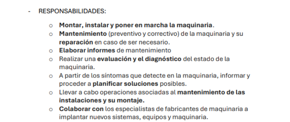 oferta de empleo